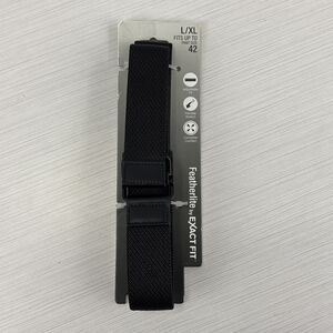 Featherlite By Exact Fit Stretch Black Men's L/XL Speed Clip Buckle Belt NWT